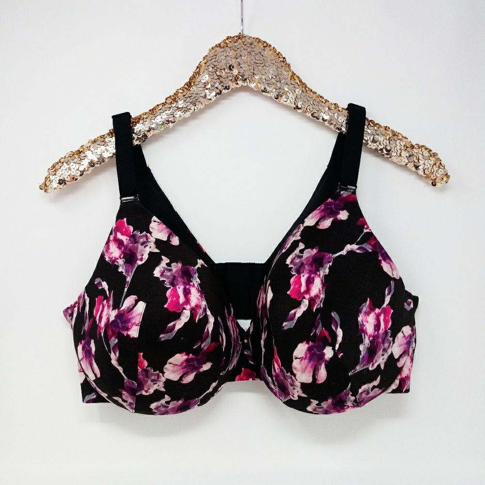 Cacique Pink Floral Back Smoother 42DD